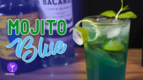 Mojito Blue o Azul - C贸ctel con Ron receta f谩cil de preparar En Casa Web