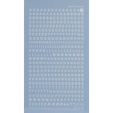 1 Hoja de Letras  Transferibles Blancas 4 mm