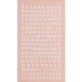 1 Hoja de Letras  Transferibles Blancas 6m 